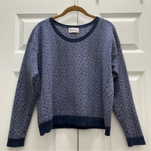 Brora Sweaters - Brora 100% Cashmere Scotland Abstract Floral Intarsia UK 12-14, US 8-10, Medium